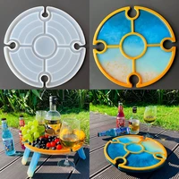 folding table silicone mold diy handmade epoxy resin aroma candle plaster jewelry mold holiday decorations 1pc