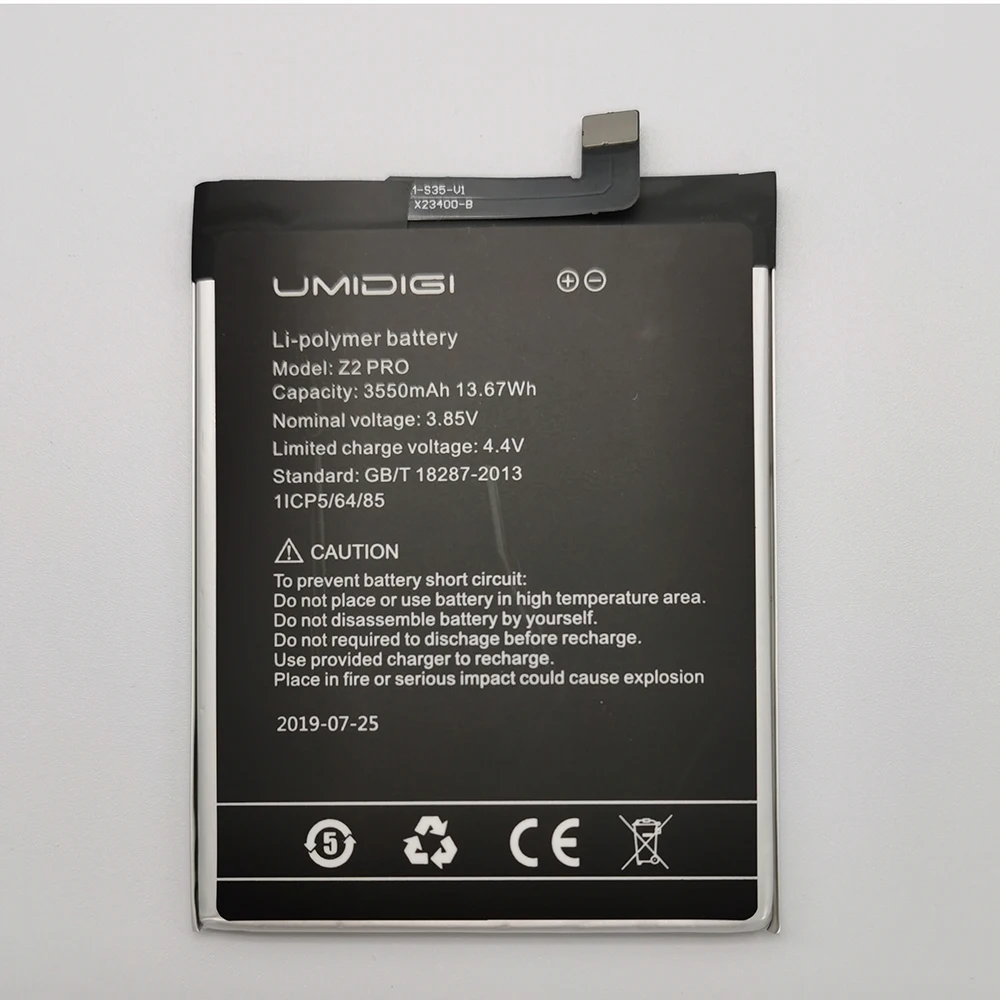 Оригинальный 3550 мАч 3 85 В запасной аккумулятор для телефона Umi Z2 Pro UMIDIGI PRO