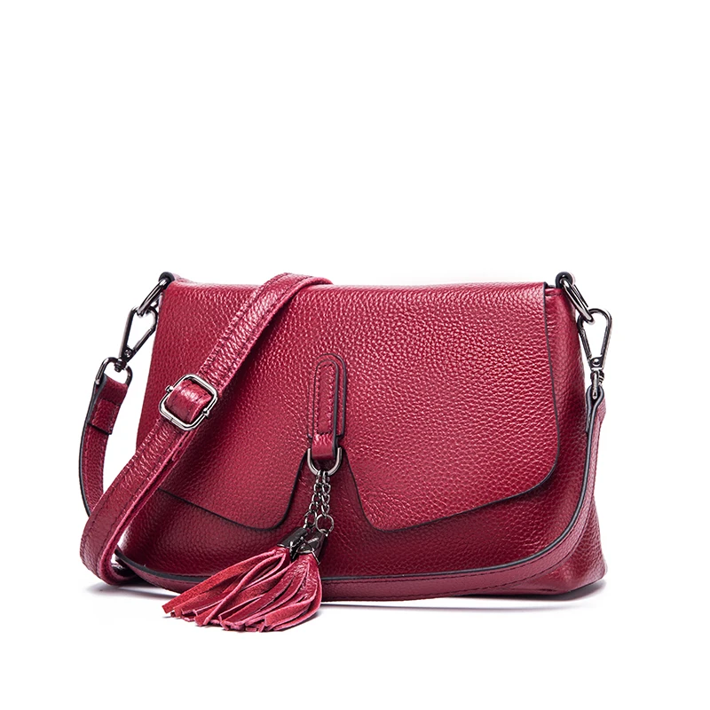 

The New First Layer Cowhide Leather Luxury All-match Advanced Design Handbag Shoulder Bag Women Messenger Bag Female Bag