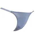 Трусики-стринги женские, шелковые, с низкой посадкой, прозрачные, гладкие, размера плюс