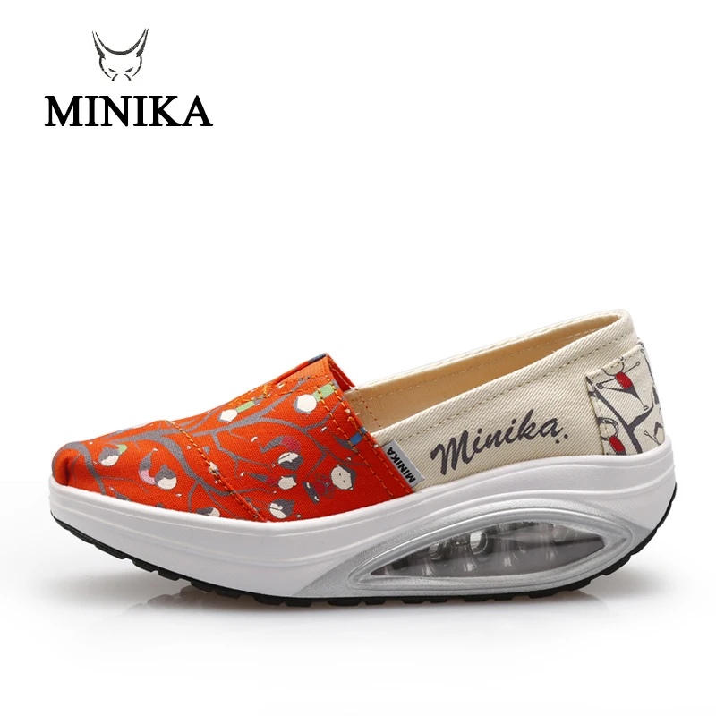 Г., обувь для танцев Minika дышащие женские кроссовки на танкетке, Chaussure Femme, спортивная женская обувь на платформе, zapatos mujer