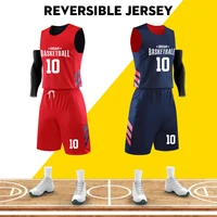 custom basketball jersey adults reversible basketball uniforms breathable basketball clothes youth basketball shirts for men