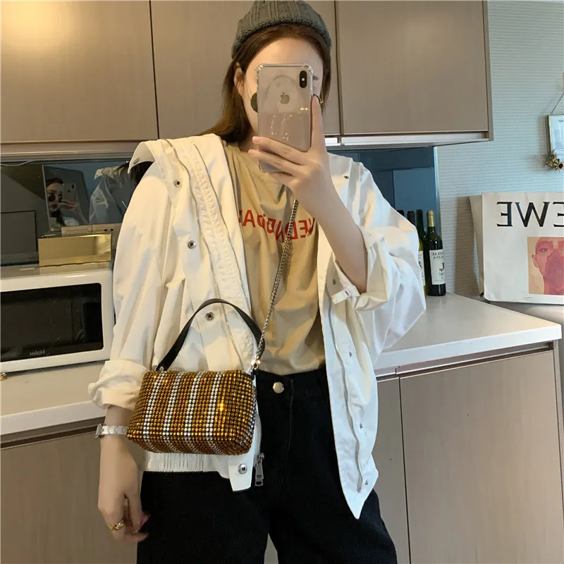 Роскошные женские сумки с блестящими стразами дизайнерские модные через плечо