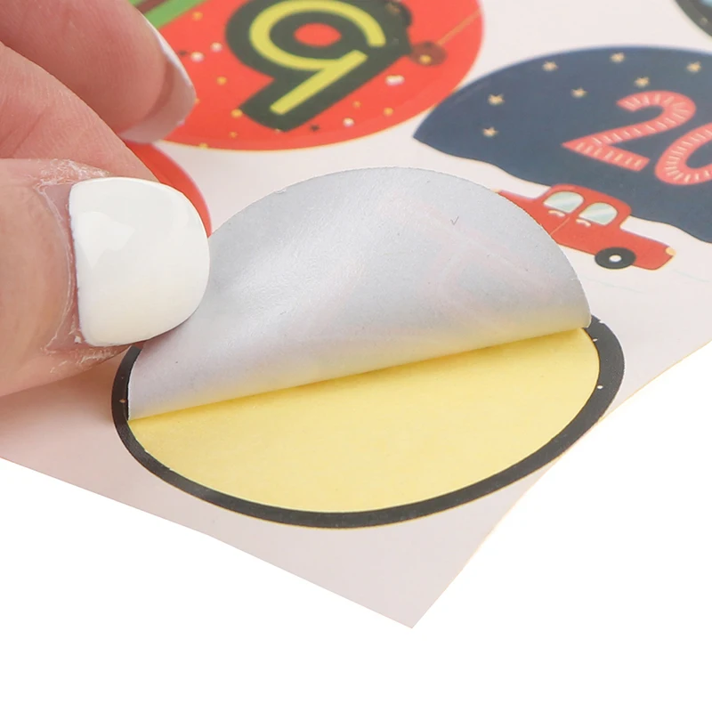 

120PCS Numbers Gift Bag Label Seals Christmas Advent Countdown Calendar Stickers