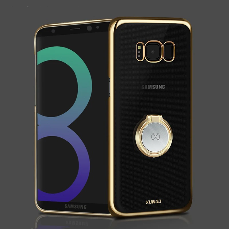 Для samsung galaxy s8 чехол Xundd черный Жесткий PC Пластиковый Чехол с кольцом для galaxy s8+ подходит для Магнитного Держателя