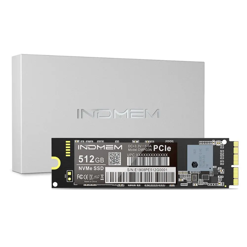 INDMEM SSD M2 NVMe M.2 256 ГБ 512 1 ТБ PCIe для Mac/MacBook Air/Macbook Pro жесткий диск SATA 3x4 3D NAND
