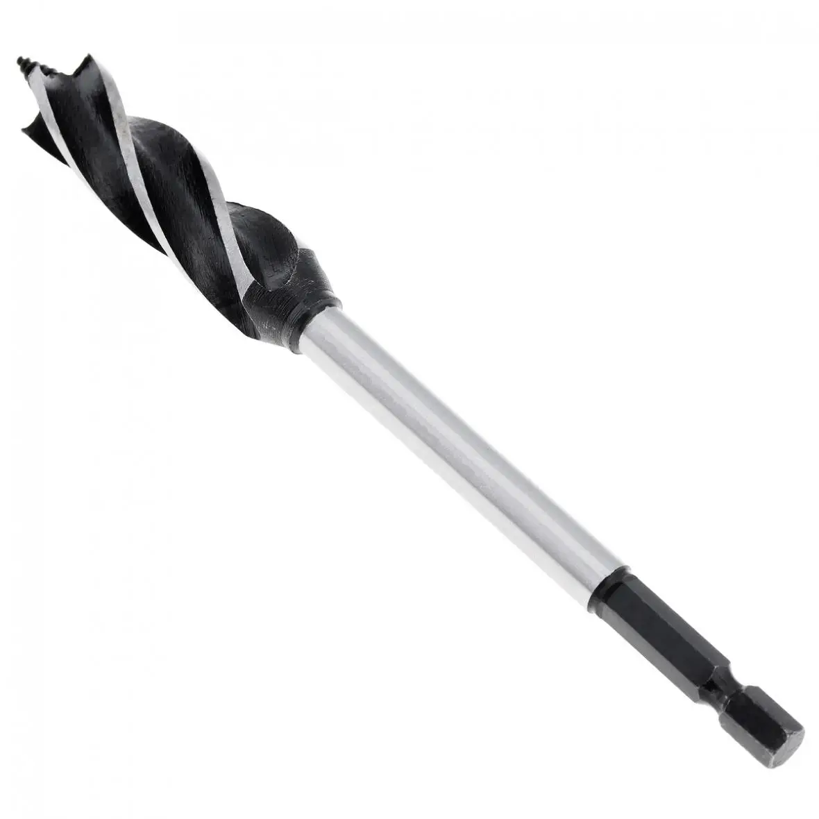 

1pcs 15 x165mm Four-slot Woodworking Drill Bit Hole Drilling Tool with Center Drill Head and 1/4'' Hex Shank Woodworking Opening