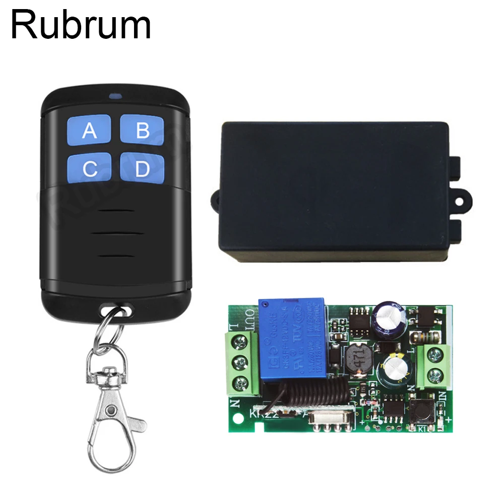 Rubrum AC 220 В 10A реле 1 CH Беспроводной RF пульт дистанционного управления Передатчик и