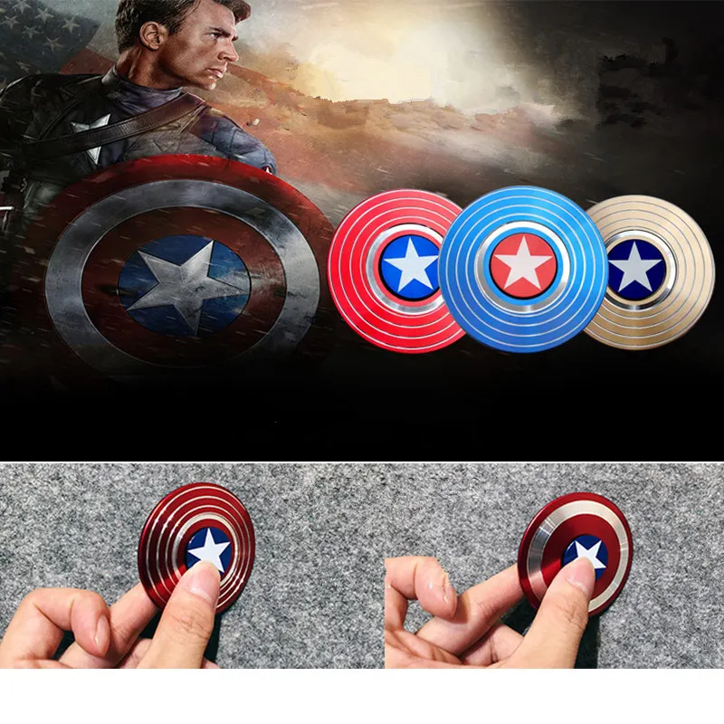 Фиджет Спиннер Marvel игрушки новый Капитан Америка гироскоп щит игрушка для