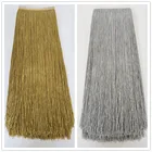 50 смлот Серебристая Золотая бахрома кружевная кисточка полиэстер кружевная отделка Лента Пришивание латинских платьев занавеска для одежды аксессуары для творчества