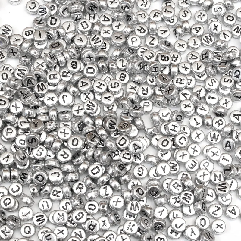 200 шт Смешанные Красочные письма акриловые бусины для изготовления ювелирных