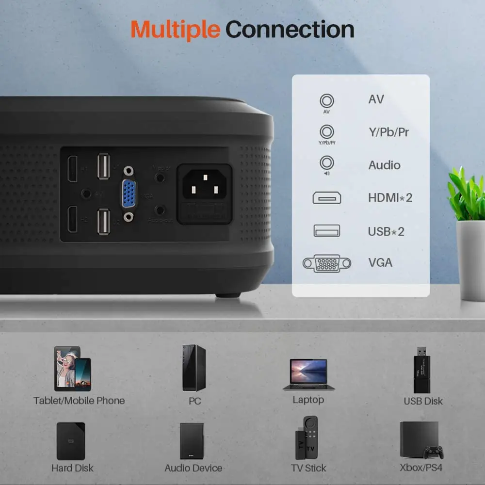 Проектор VANKYO Performance VF20MQ Native1080P дисплей 200 дюйма светодиодный проектор 50000 часов