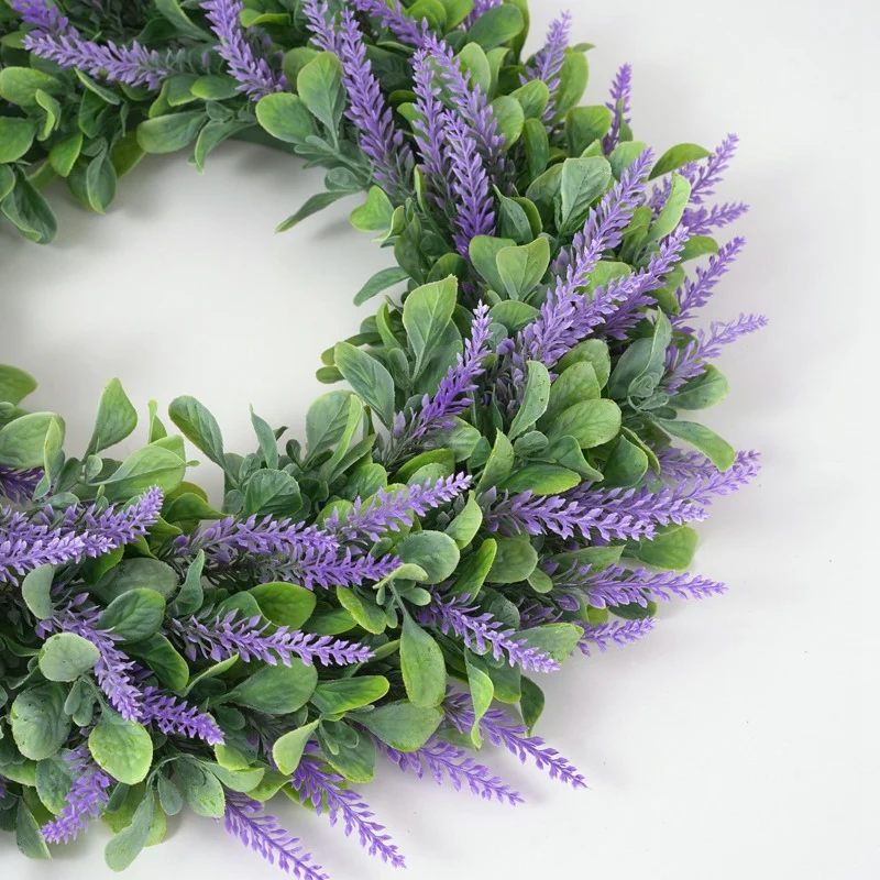 

Artificial Wreath Lavender Floral Wreath for Front Door 18 Inch Front Door Decorations Wall Decor Home Decor