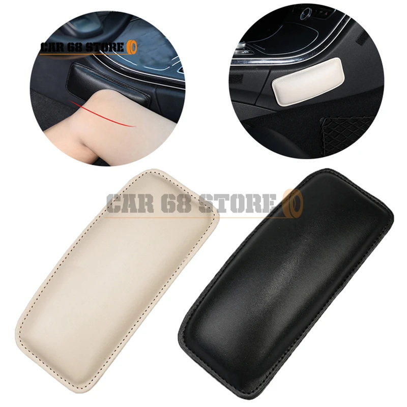 

1 Pcs Car Interior Pillow Leather Knee Pad Comfortable Elastic Cushion Memory Foam Leg Pad Thigh Support Auto Part Universal