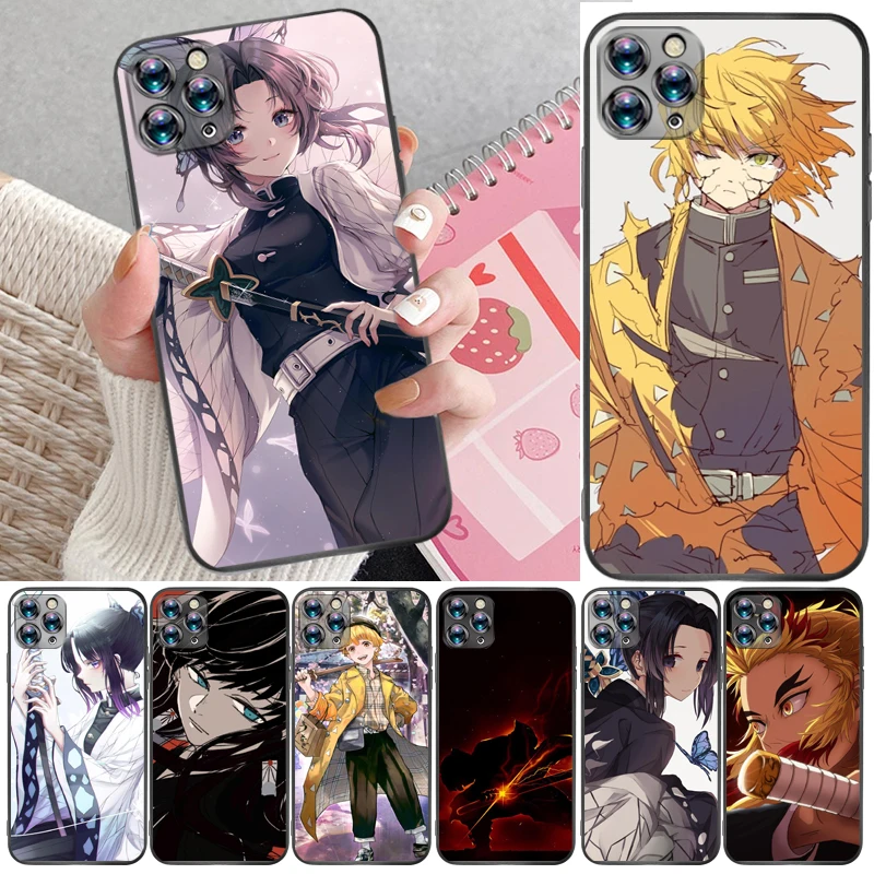 

Demon Slayer Agatsuma Zenitsu Kamado Tanjirou Kamado Nezuko Kimetsu No Yaiba Phone Case For iPhone 11 Pro Max Back Cover
