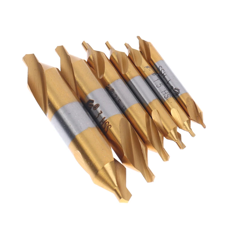 

1PC/5PCS HSS Center Drill Bit Combined Center Drills 60 Countersinks Metal Drill Bit