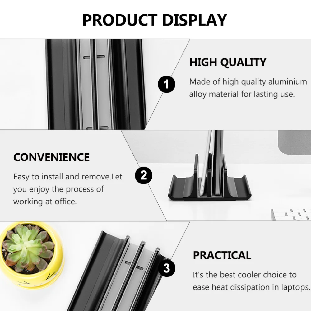 

Aluminum Alloy Laptop Radiator Rack Laptop Vertical Support Laptop Cooling Rack