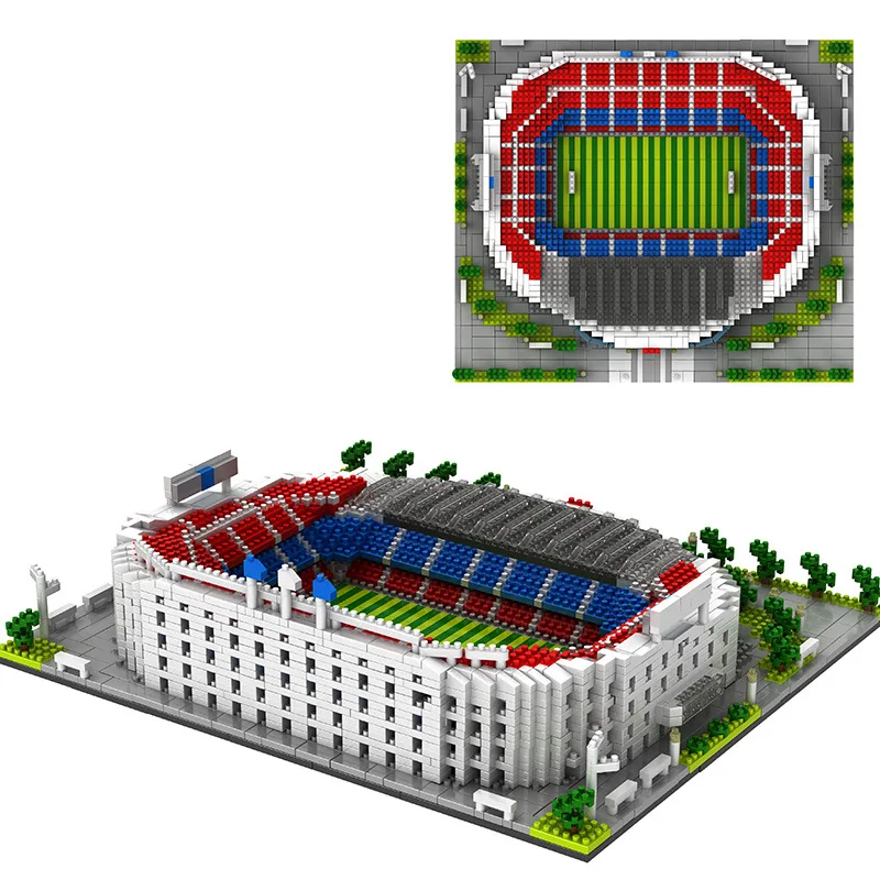 Алмазные мини-блоки футбольный стадион город Футбол поле Модель Строительные