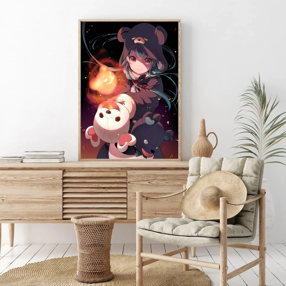 Welcome to the Kuma Bear Anime Poster Canvas Print Wall Painting Home Decoration | Дом и сад