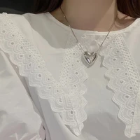 guangyao korean dongdamen necklace versatile smooth love peach heart necklace clavicle chain sweater chain cool style