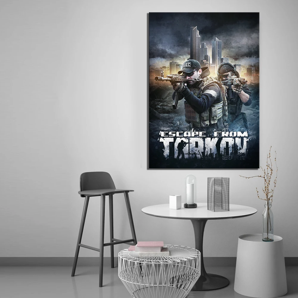 Цельнокроеное платье видео игры побег из Tarkov Плакат Картина на холсте HD для