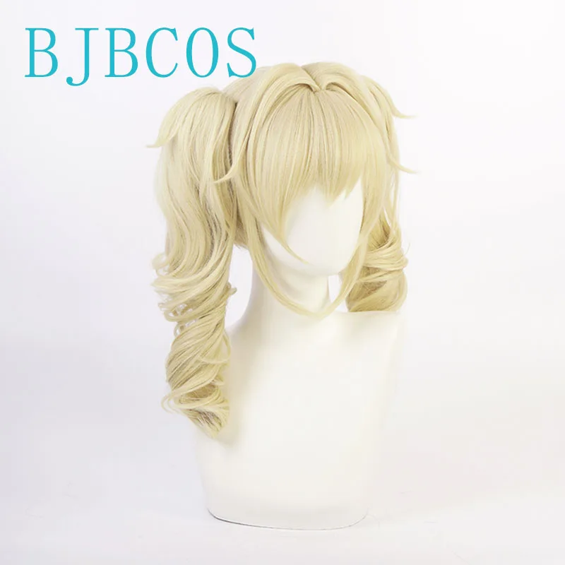 Парик для косплея из игры Genshin Impact Барбара светло-желтый Deaconess 40 см льняной с