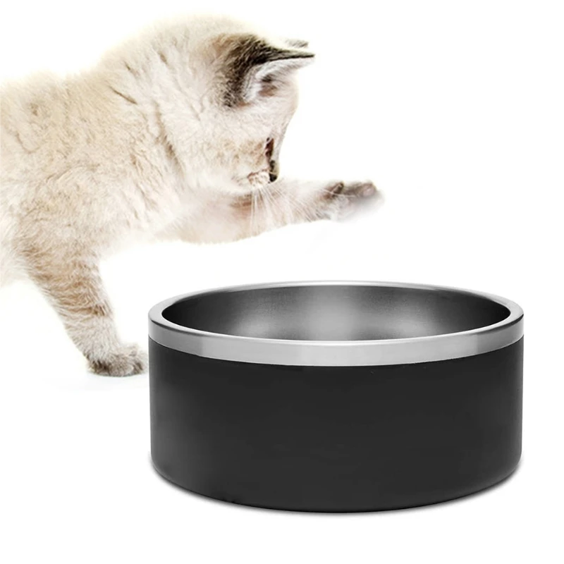 

Cat Bowl Pet Bowl Stainless Steel Cat Food Water Bowl Non Slip Base Small Pet Easy To Clean Durable Cat Feeding Bowls