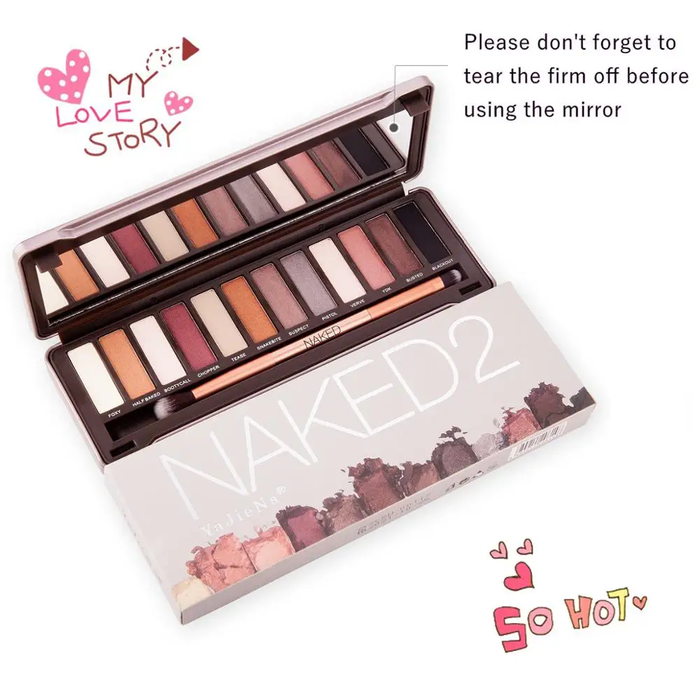 Набор теней для век NK 2 Pro 12 цветов матовые блестящие тени |