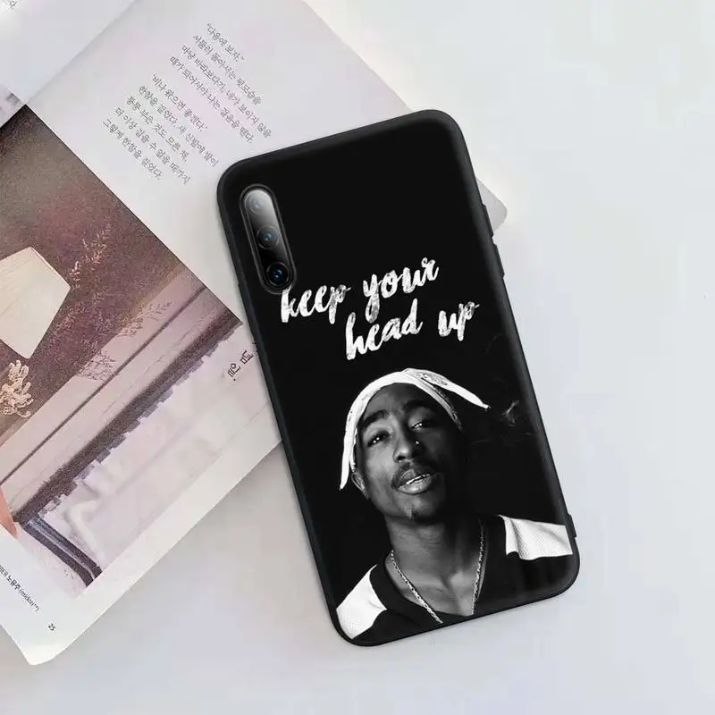 

2Pac Tupac Rapper Singer Black Silicone Mobile Phone Case For Honor 7A Pro 7C 10i 8A 8X 8S 8 9 10 20 Lite Cover