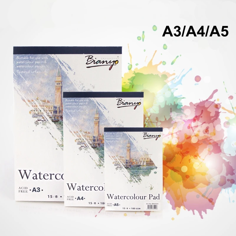 

30 листов, акварельная книга для рисования 255 г, коврик для акварели A4/A5, креативная открытка, эскиз, ручная роспись, граффити, книга для рисова...