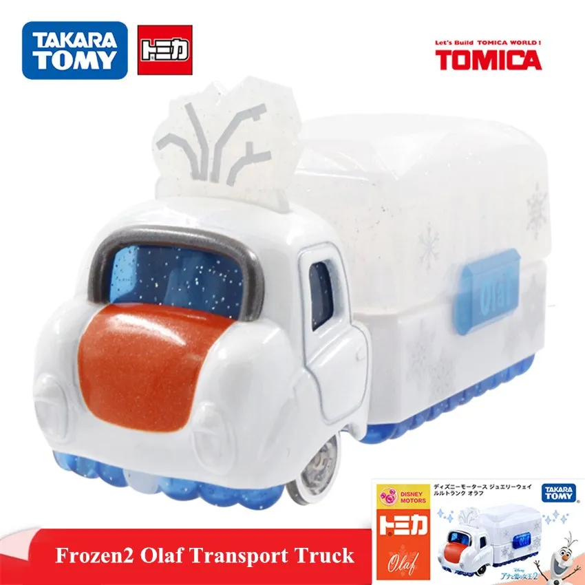 

Original Tomy Mini Disney Frozen2 Olaf Transport Truck Diecast Metal Model Kit Car For Baby Toy Collection Children Gift 139799
