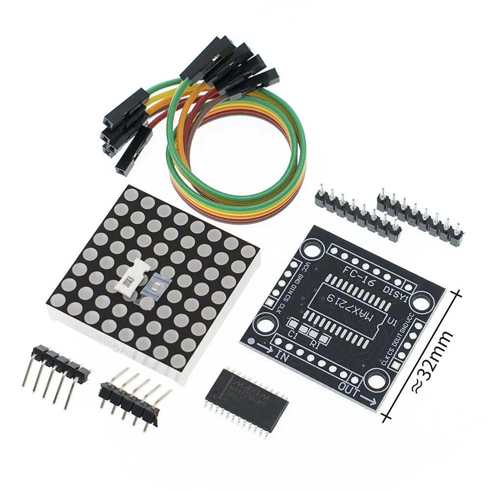 1 шт. Матричный Дисплей Модуль MAX7219 одночиповый модуль управления DIY kit