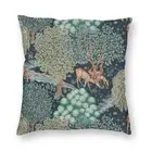 William Morris Подушка с оленем Обложка 40x40 см дома декоративные 3D текстильной печати узор Подушка для дивана двойная сторона