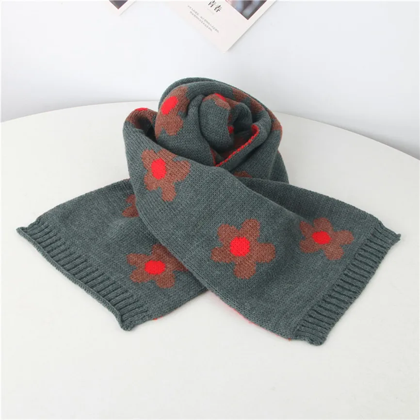 Модный детский вязаный шарф для мальчиков и девочек утепленный зимний шарф-шаль