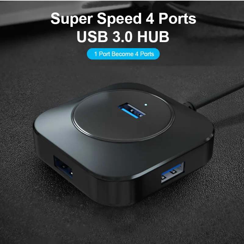 USB 3 0 концентратор 4 Порты и разъёмы многопортовый usb адаптер USB3.0 с микро зарядка