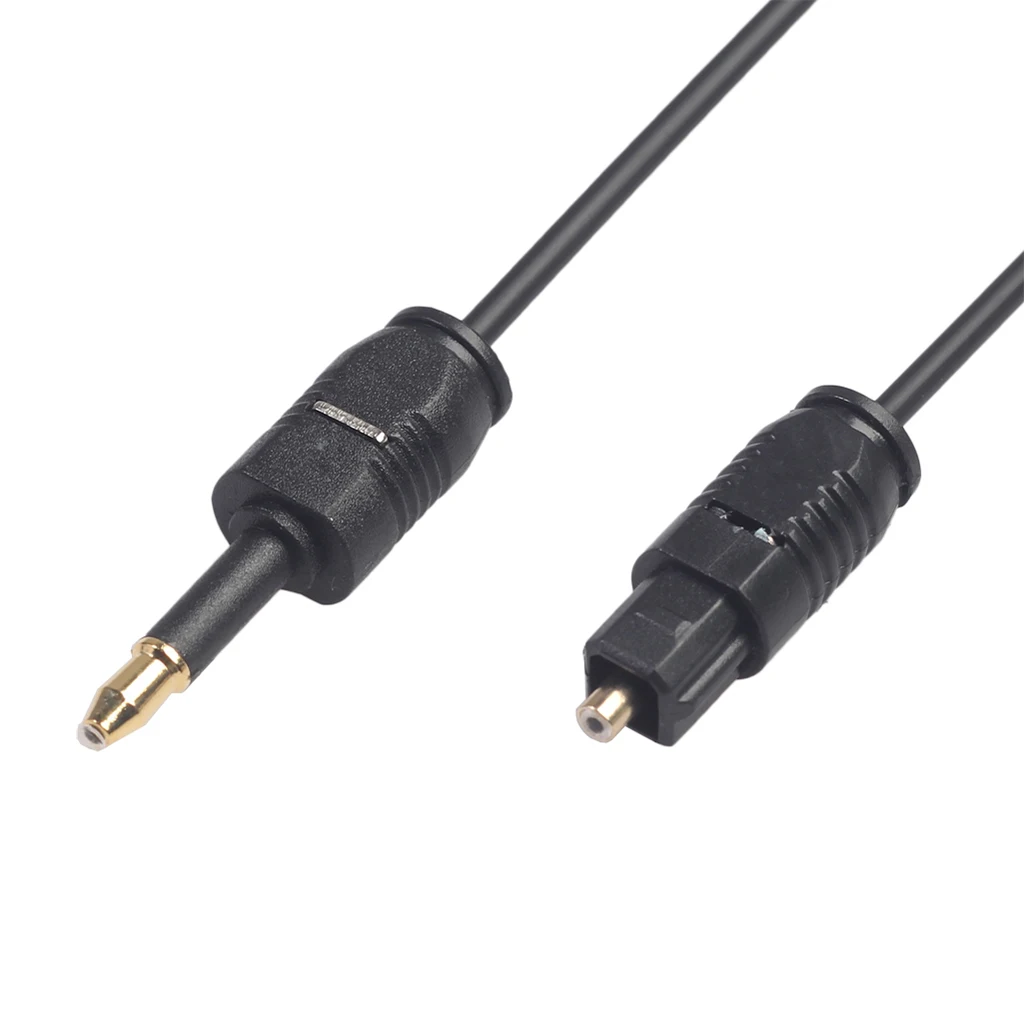 

Black Audio Sound TOSlink Plug to MINI-TOSLink 3.5mm Jack Adapter 300cm