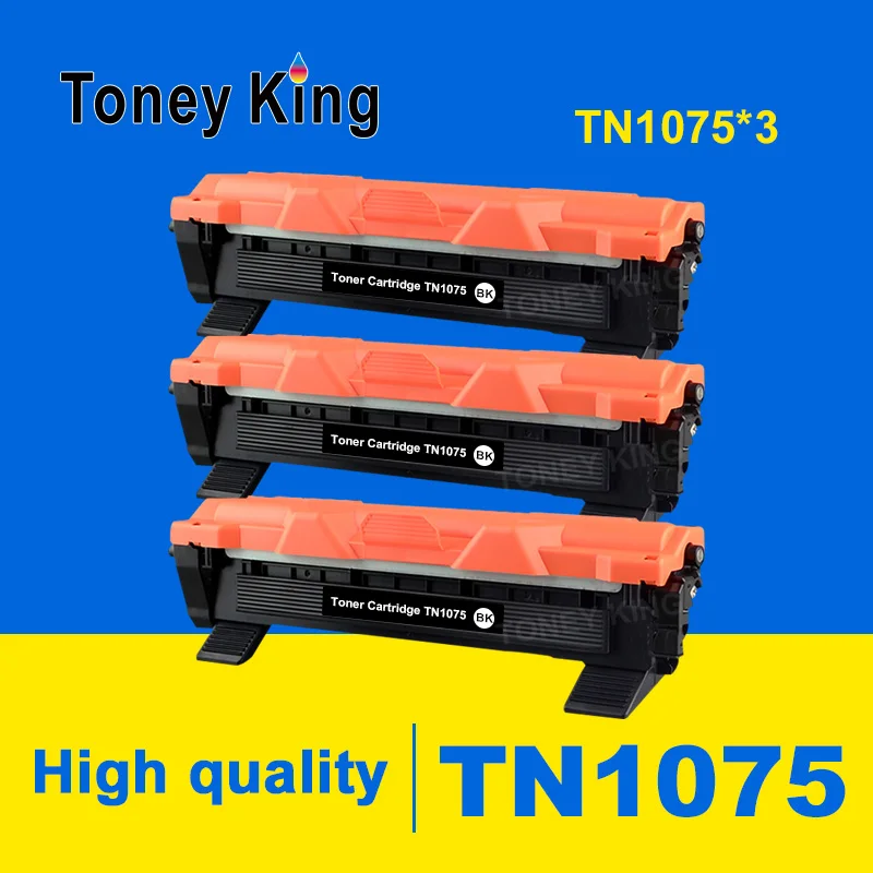 Toney King 3 шт. TN1075 тонер-картридж совместимый для принтера Brother HL-1110 1112 DCP-1510 1512R MFC-1810