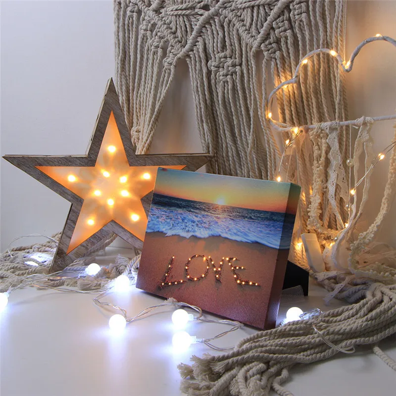 1 шт. светодиодный ночник фото деревянная рамка для фотографии Дома Офиса