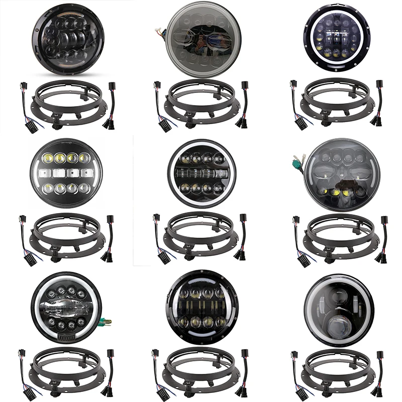 Для Harley 7 &quotсветодиодный проектор мото фары ангельские глазки DRL для Touring Электра