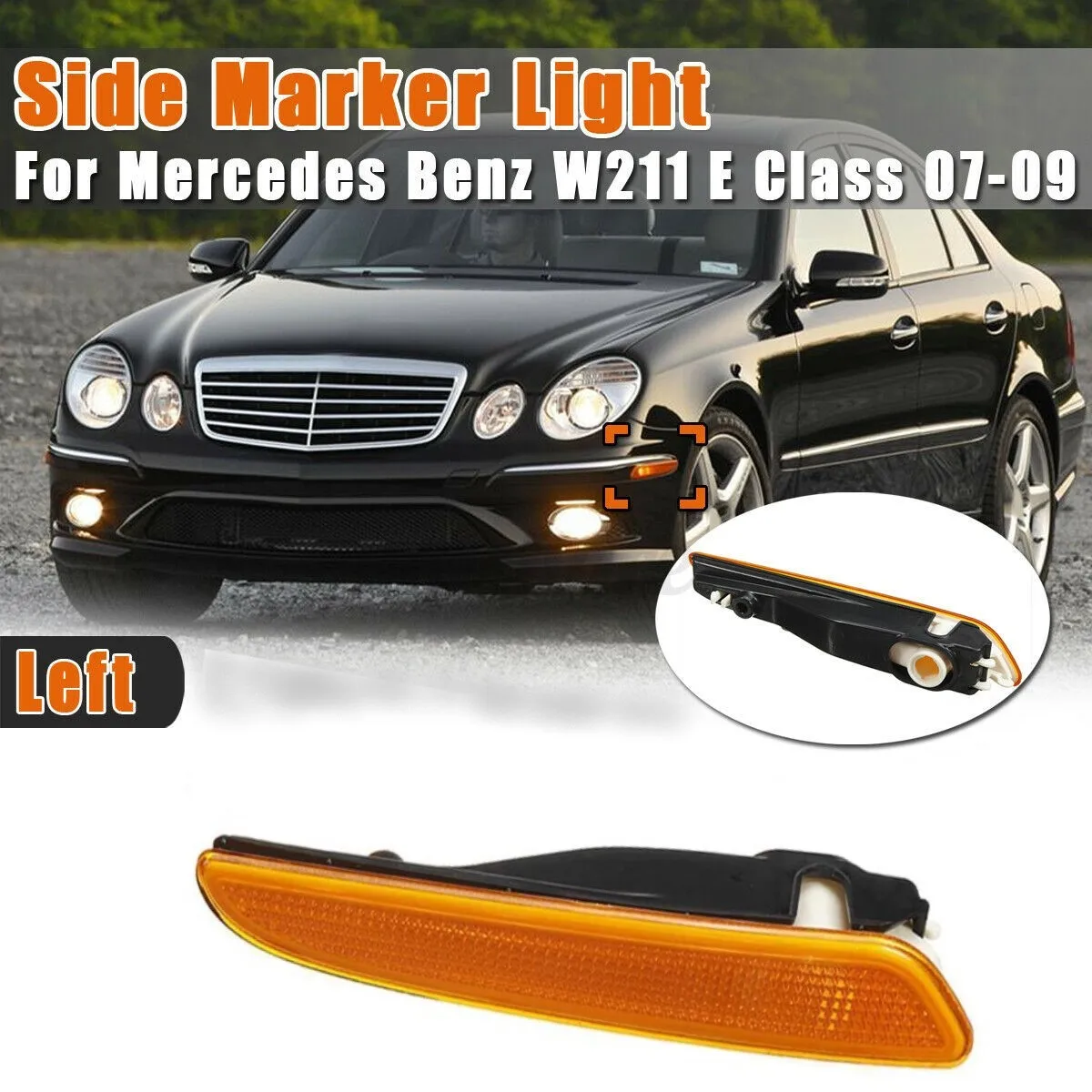 

Left Front Side Marker Turn Signal Light Fit Front Right For Mercedes-Benz E-class W211 OEM A2118200921L For Car Marker Light
