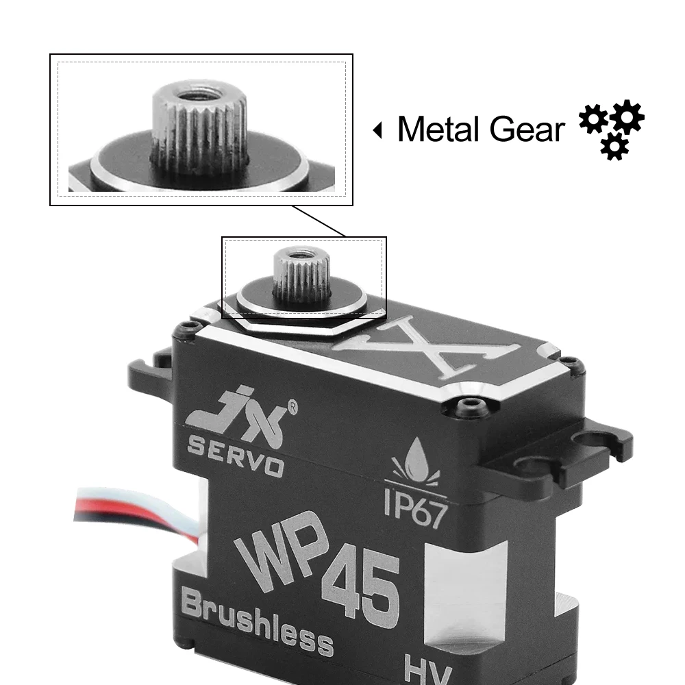 jx сервопривод wp45 hv 45 кг с чпу водо