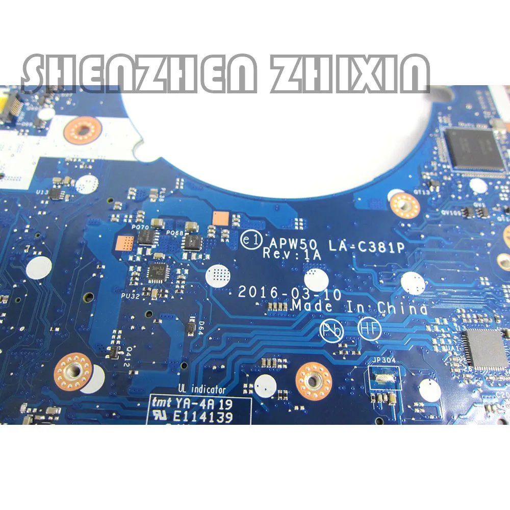 Материнская плата для ноутбука HP ZBOOK 15-G3 15 G3 I7-6820HQ CPU APW50 LA-C381P 848221-601 848221-001