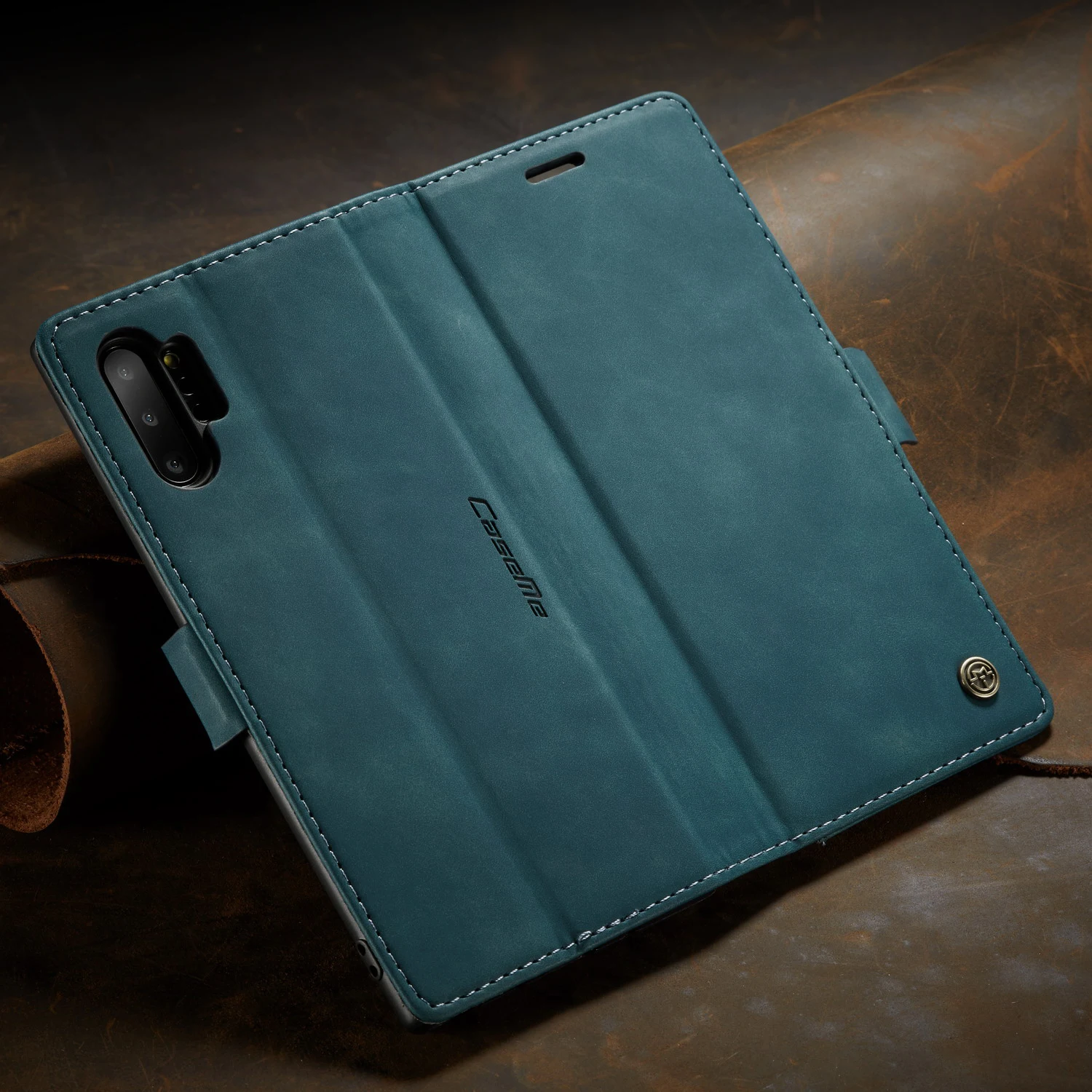 Роскошный кожаный флип-чехол CaseMe в стиле ретро для Samsung Galaxy Note 10 Plus Магнитный