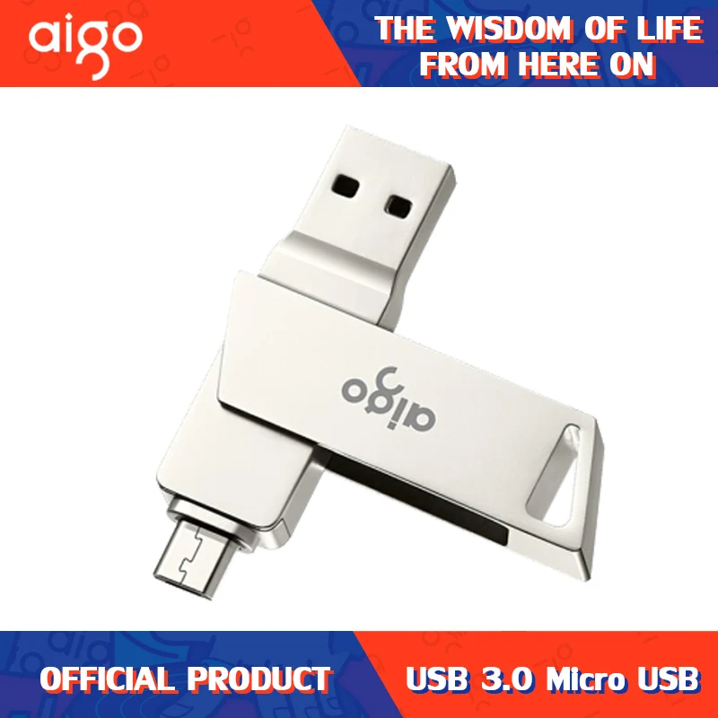 Aigo USB флэш накопитель Micro OTG Pen Drive 128 Гб 64 ГБ Usb 32 256 Pendrive 16 диск для Android