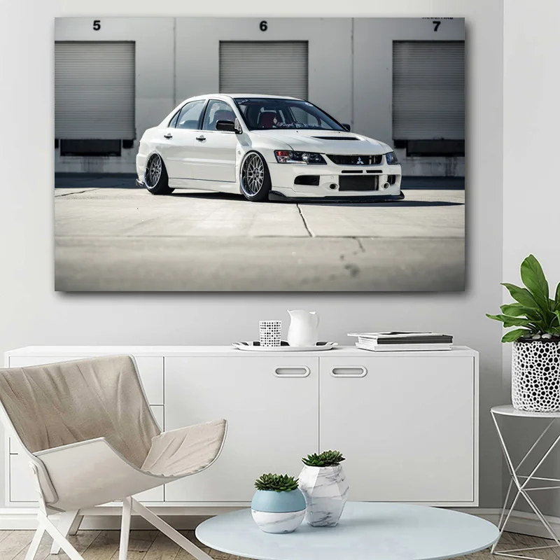 Плакаты и принты для спортивного автомобиля Mitsubishi Evolution обои на холсте настенные