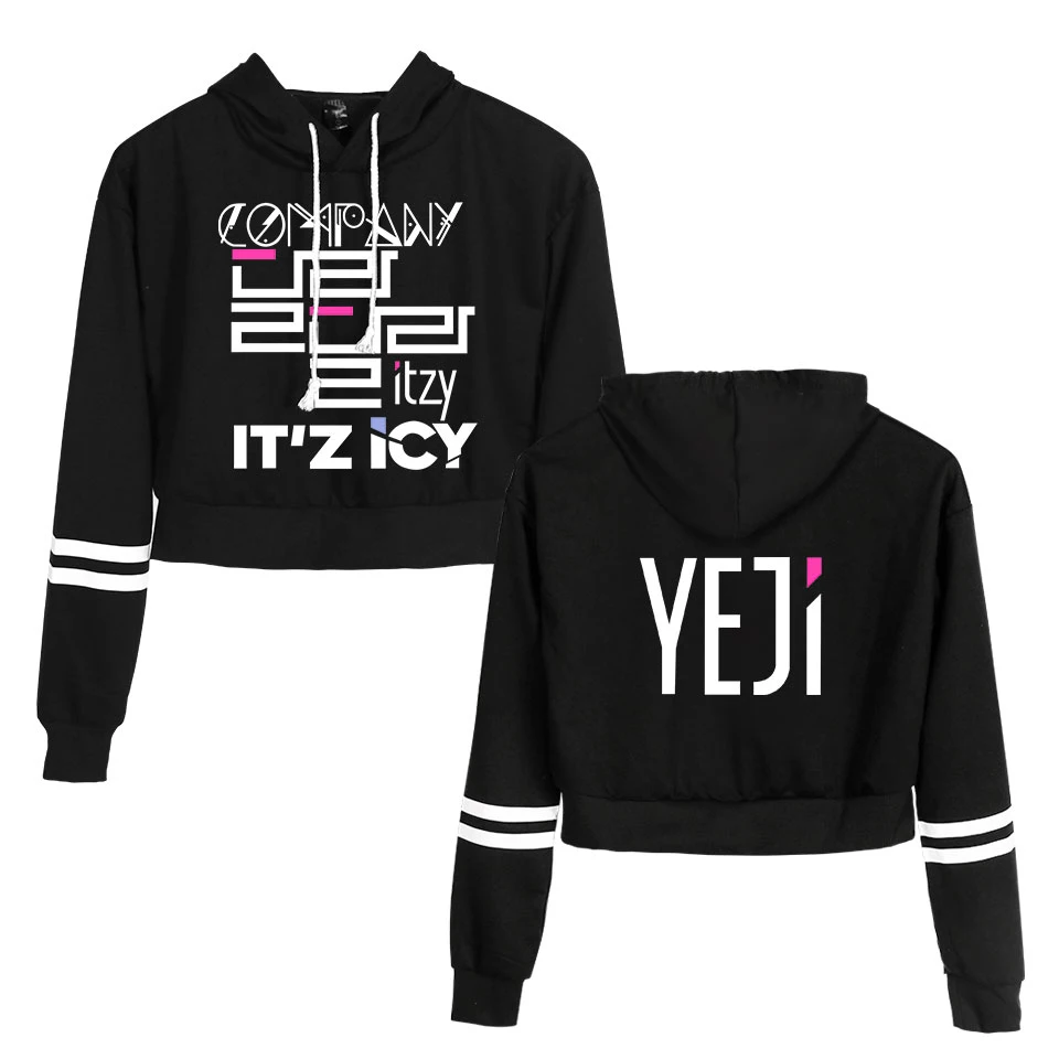 LUCKYFRIDAY популярный ITZY женский сексуальный милый укороченный топ толстовки с