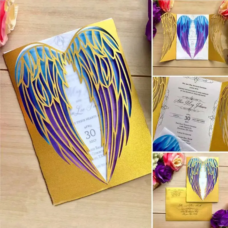 Металлические Вырубные штампы в виде крыла искусственная кожа бумажная карта с