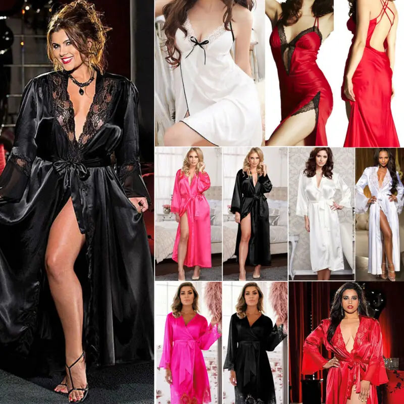 Женское сексуальное нижнее белье женское шелковое кружевное платье ночная