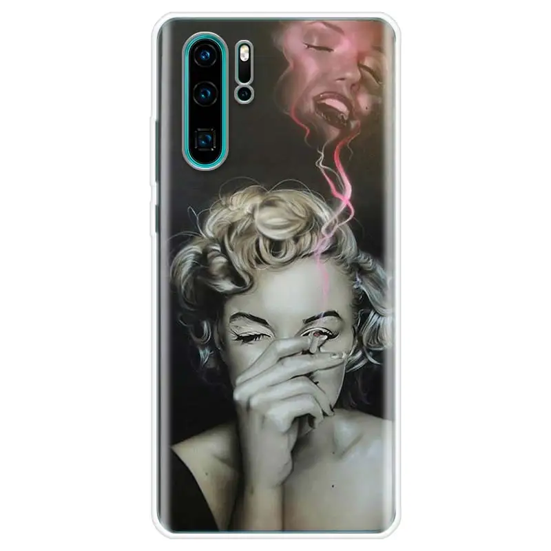 Чехол с изображением девушки Мэрилин Монро для Huawei Y5 Y6 Y7 Y9S P Smart Z 2019 Honor 10 Lite 9 20 9X 8S 8X