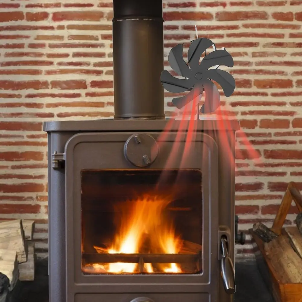 

7 лезвий, Φ деревянная горелка Ecofan, защита от перегрева, домашний эффективный вентилятор